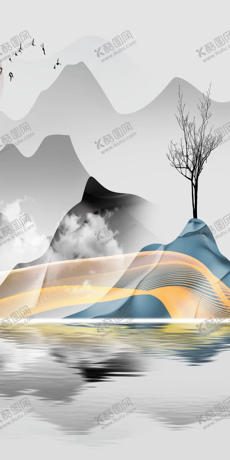 编号：50184209270711030849【酷图网】源文件下载-新中式山水 