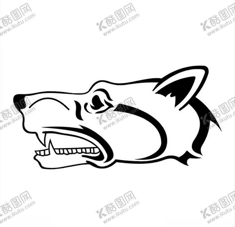 编号：34330406282232416556【酷图网】源文件下载-狼头CDR矢量图