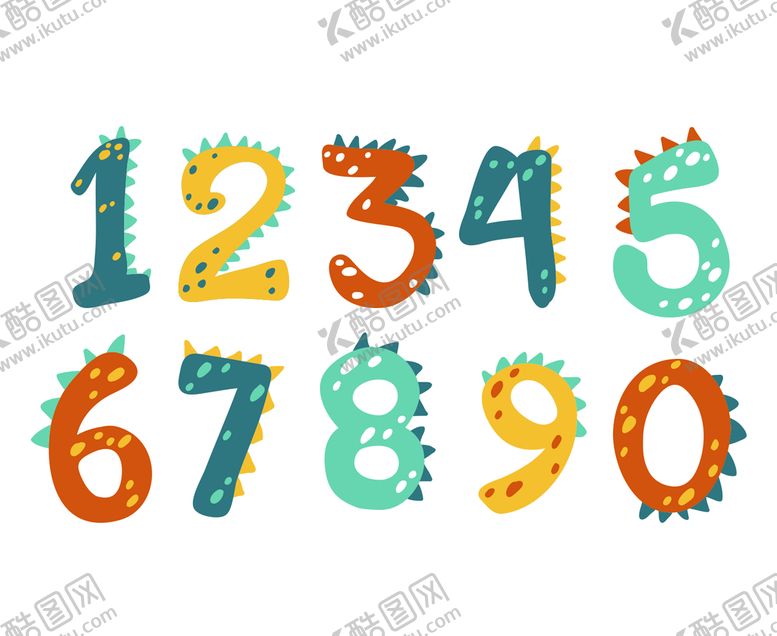 编号：59417610010956076259【酷图网】源文件下载-卡通数字