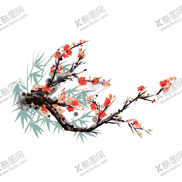 编号：79581909231114592971【酷图网】源文件下载-中国风水墨梅