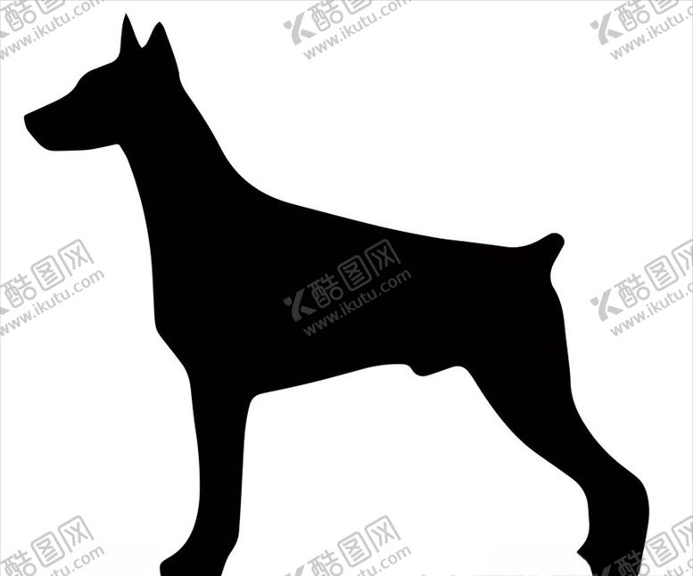 编号：96485504062117172330【酷图网】源文件下载-车贴多伯曼犬剪影
