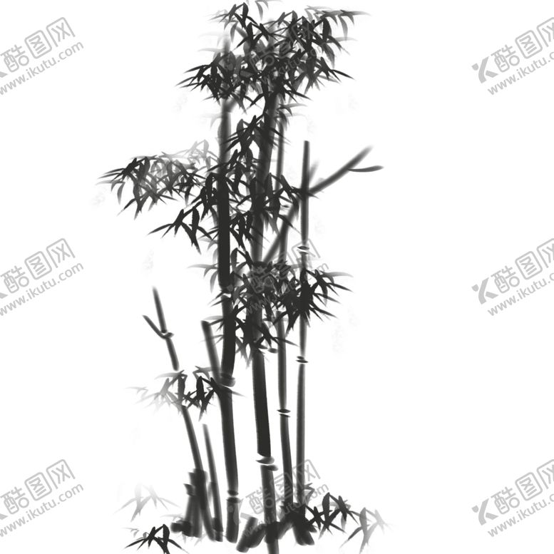 编号：99689310290619077039【酷图网】源文件下载-水墨竹子