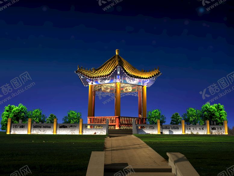 编号：28910509281454038135【酷图网】源文件下载-夜景亮化效果图设计 