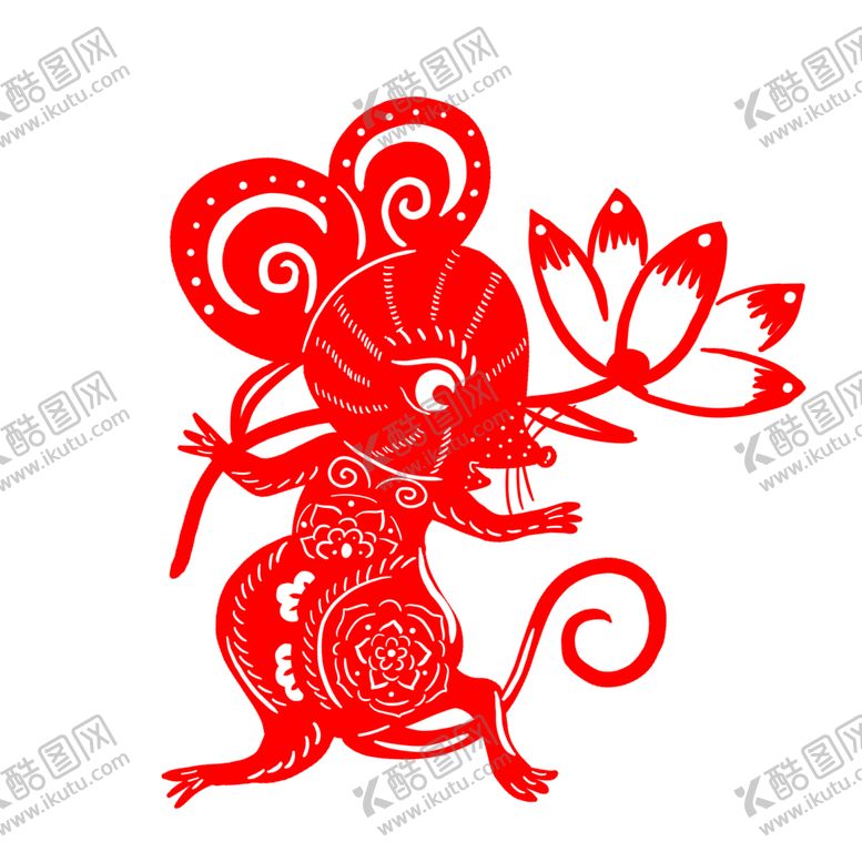编号：54972607042312131884【酷图网】源文件下载-鼠年剪纸