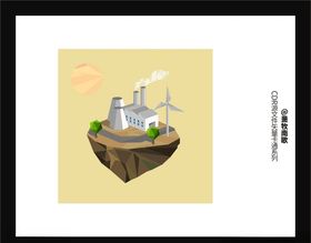 山树悬崖CDR矢量图