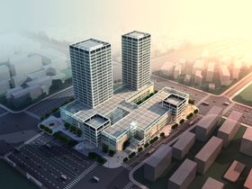 城市景观规划效果图鸟瞰效果图