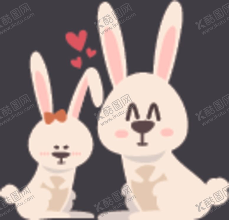 编号：16085309201925158344【酷图网】源文件下载-情侣兔子