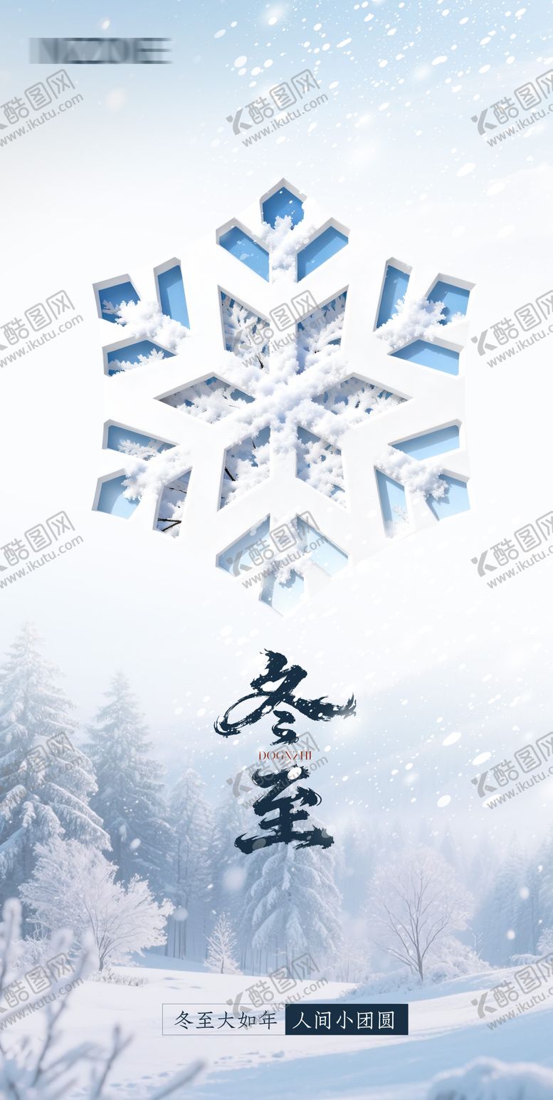 编号：51129011240207063036【酷图网】源文件下载-冬至冬天雪花海报