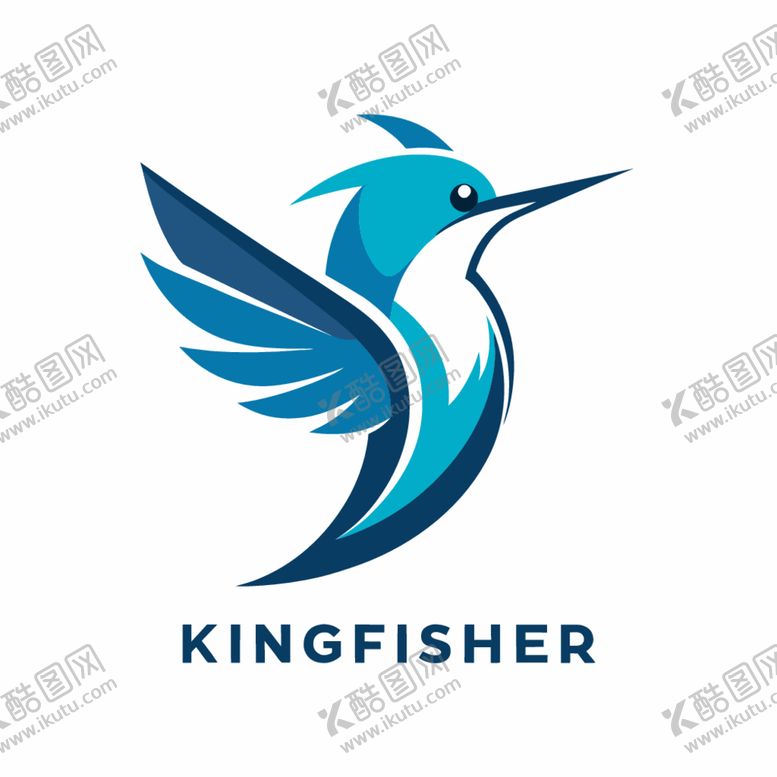 编号：37906901170240256380【酷图网】源文件下载-以翠鸟为创意的简洁logo