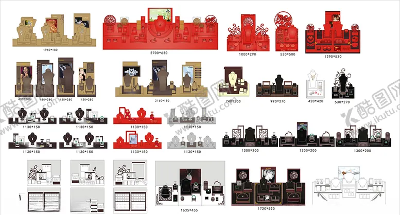 编号：44068509130139214380【酷图网】源文件下载-珠宝店橱窗陈列设计