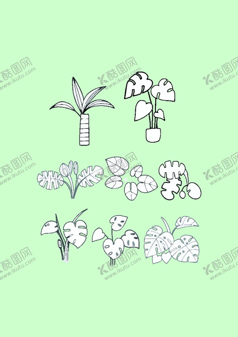 编号：47263701132116031029【酷图网】源文件下载-简笔画植物