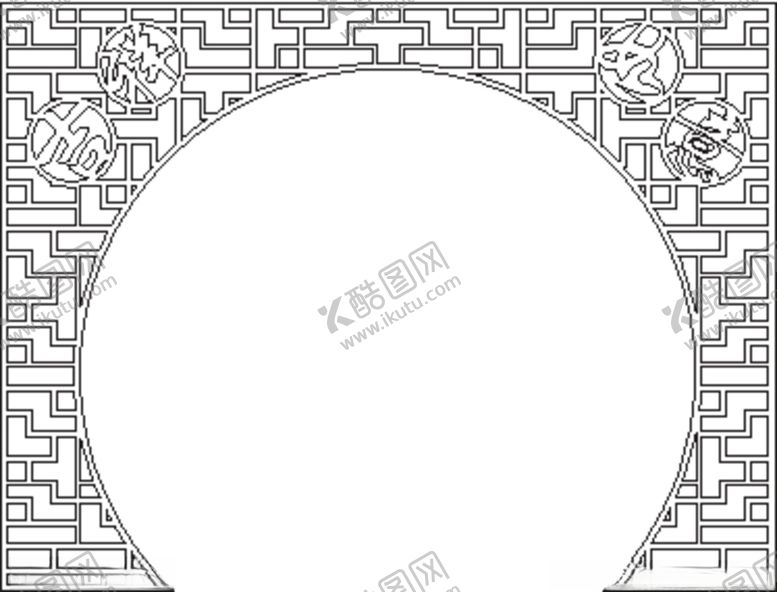 编号：14343406290716167773【酷图网】源文件下载-镂空雕刻背景墙雕花隔断