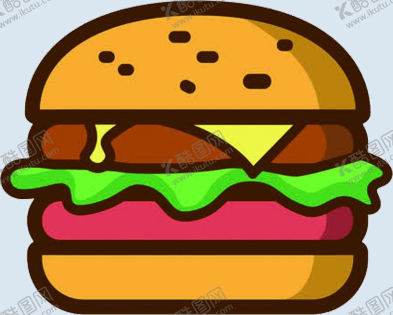 编号：69612109140410048748【酷图网】源文件下载-卡通汉堡