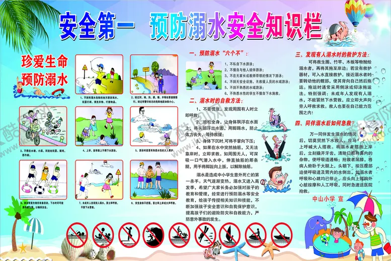 编号：99430010181955309214【酷图网】源文件下载-防溺水宣传