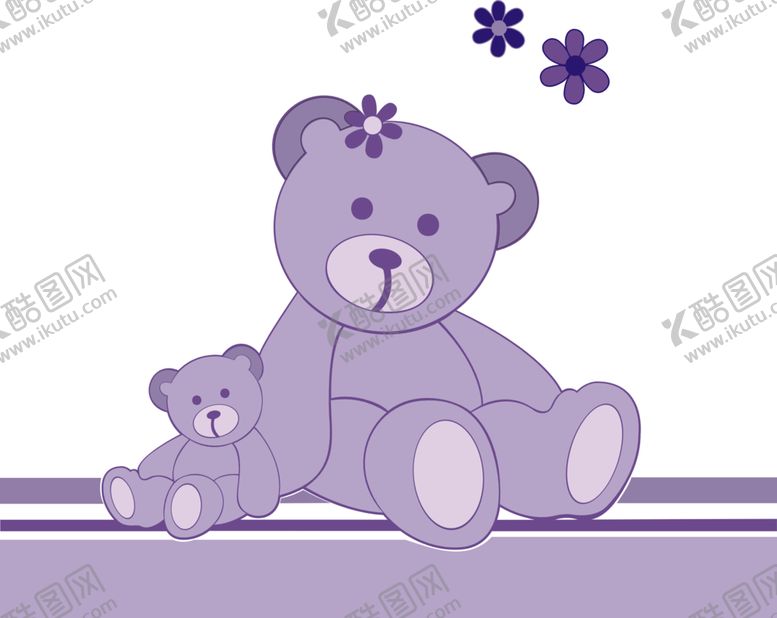 编号：54412010011045074621【酷图网】源文件下载-紫色玩具熊