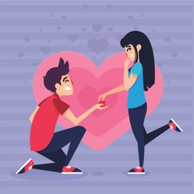卡通人物求婚