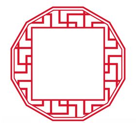 圆形中式边框