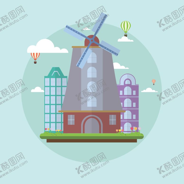 编号：70296707091825385664【酷图网】源文件下载-建筑插画
