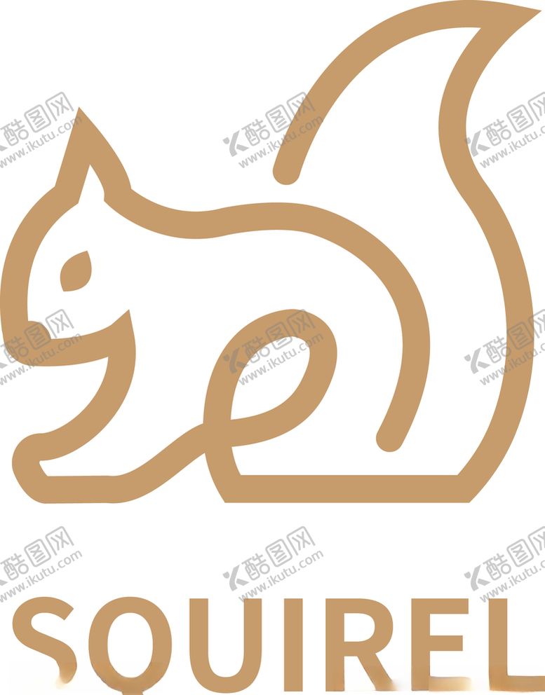 编号：87560107040858526407【酷图网】源文件下载-松鼠动物剪影线描简笔画