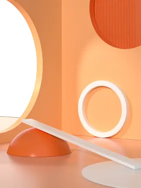 立体展台C4D电商海报台子活动促销背景母婴化妆品