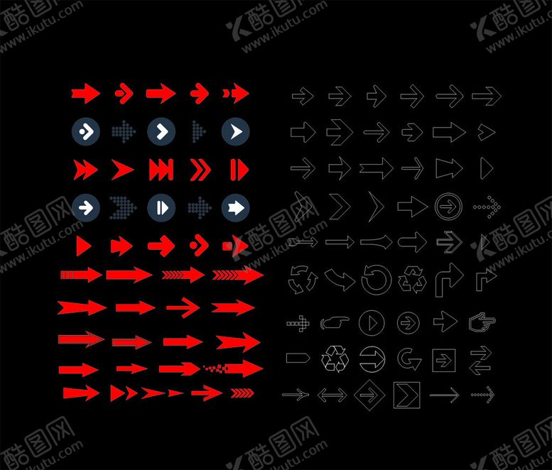 编号：16103004010444031617【酷图网】源文件下载-多样箭头