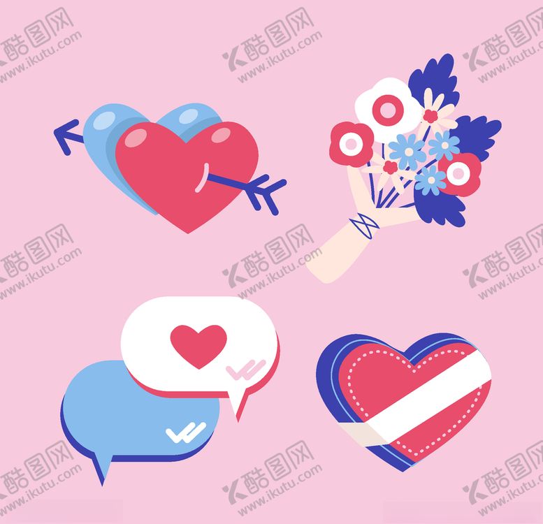 编号：28893905101544146309【酷图网】源文件下载-浪漫情人节元素