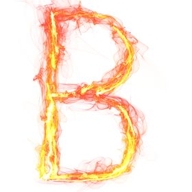 字母B火焰特效