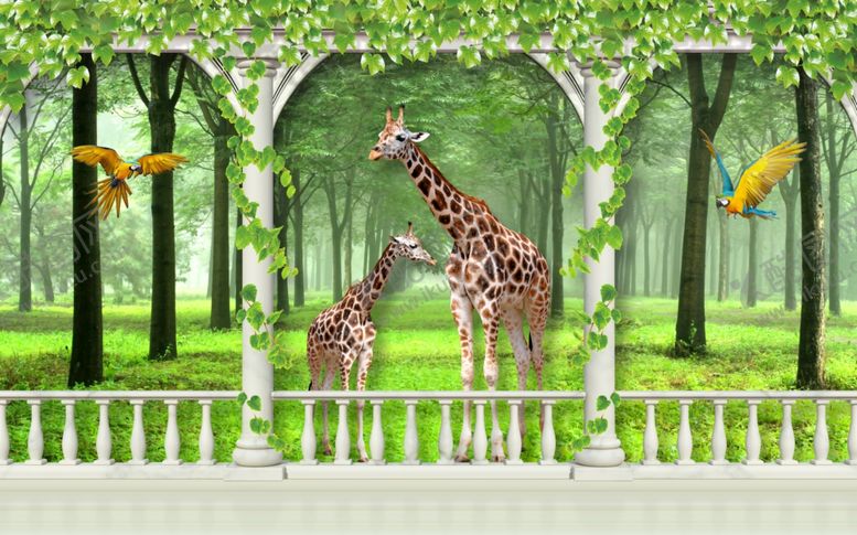 编号：90258410101409417442【酷图网】源文件下载-卡通背景墙