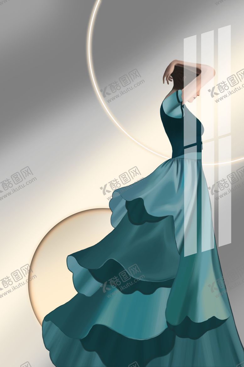 编号：19985709221922402094【酷图网】源文件下载-美女装饰画