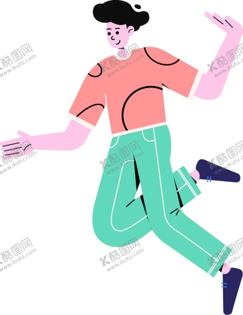 编号：89473509301216588564【酷图网】源文件下载-男跳跃创意矢量素材