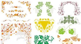 树叶花边花纹