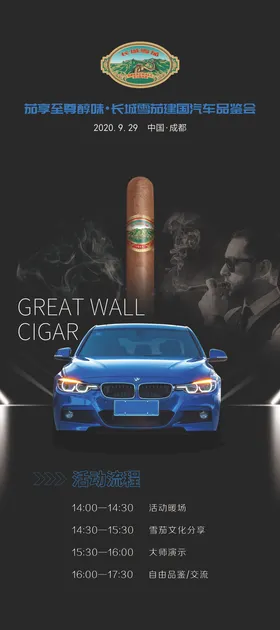 雪茄产品创意海报设计
