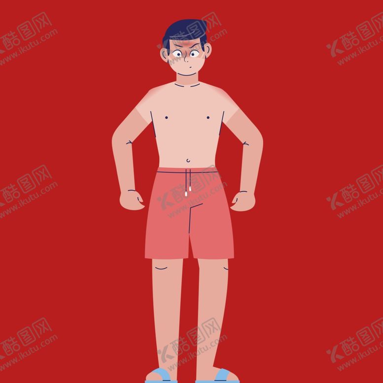 编号：36783402190732089343【酷图网】源文件下载-沙滩游泳人物