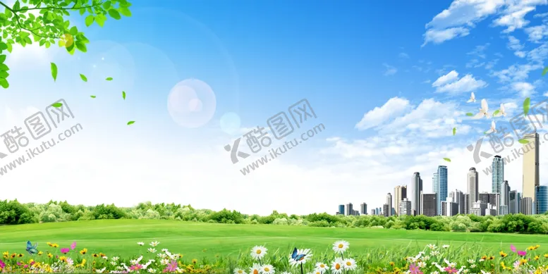 编号：69613801260208015066【酷图网】源文件下载-城市蓝天白云
