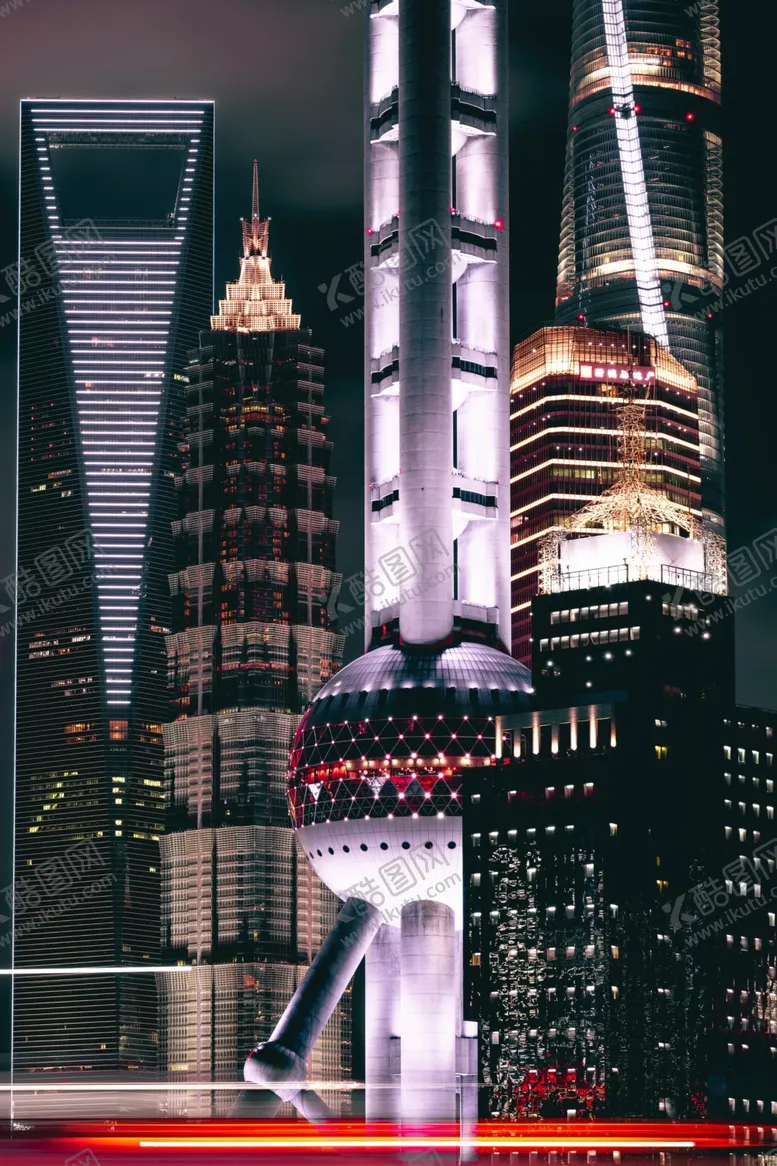 编号：19861612142128232408【酷图网】源文件下载-上海东方明珠塔夜景