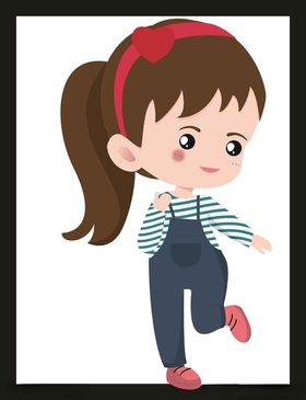 手绘女孩女人