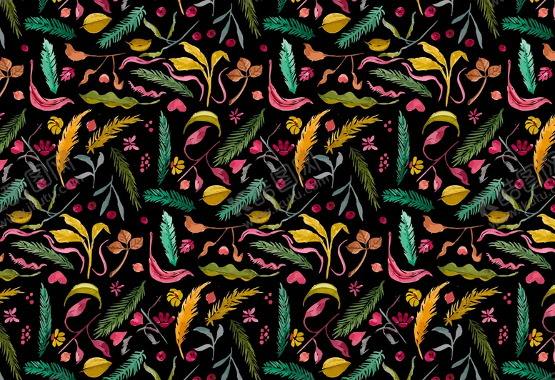 编号：65022209091152052325【酷图网】源文件下载-多彩植物图案纹理背景