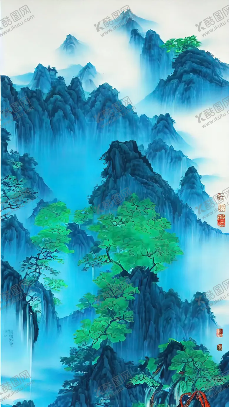 编号：81926409160325383768【酷图网】源文件下载-国画山水