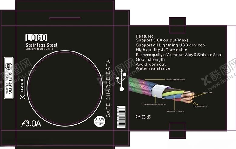 编号：49282410220433135545【酷图网】源文件下载-数据线包装设计
