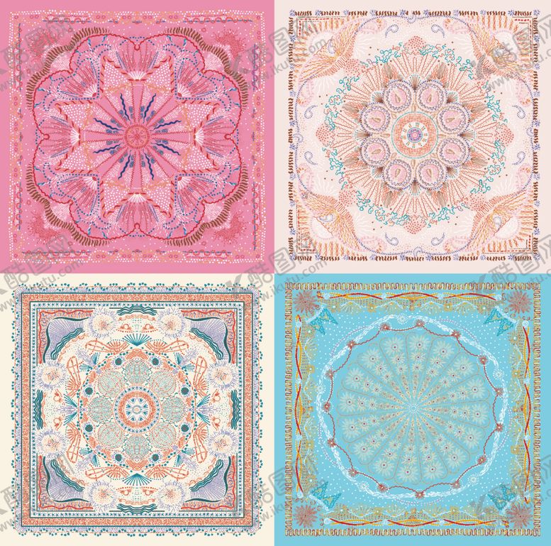 编号：91034010281839108246【酷图网】源文件下载-多彩几何花纹图案集合