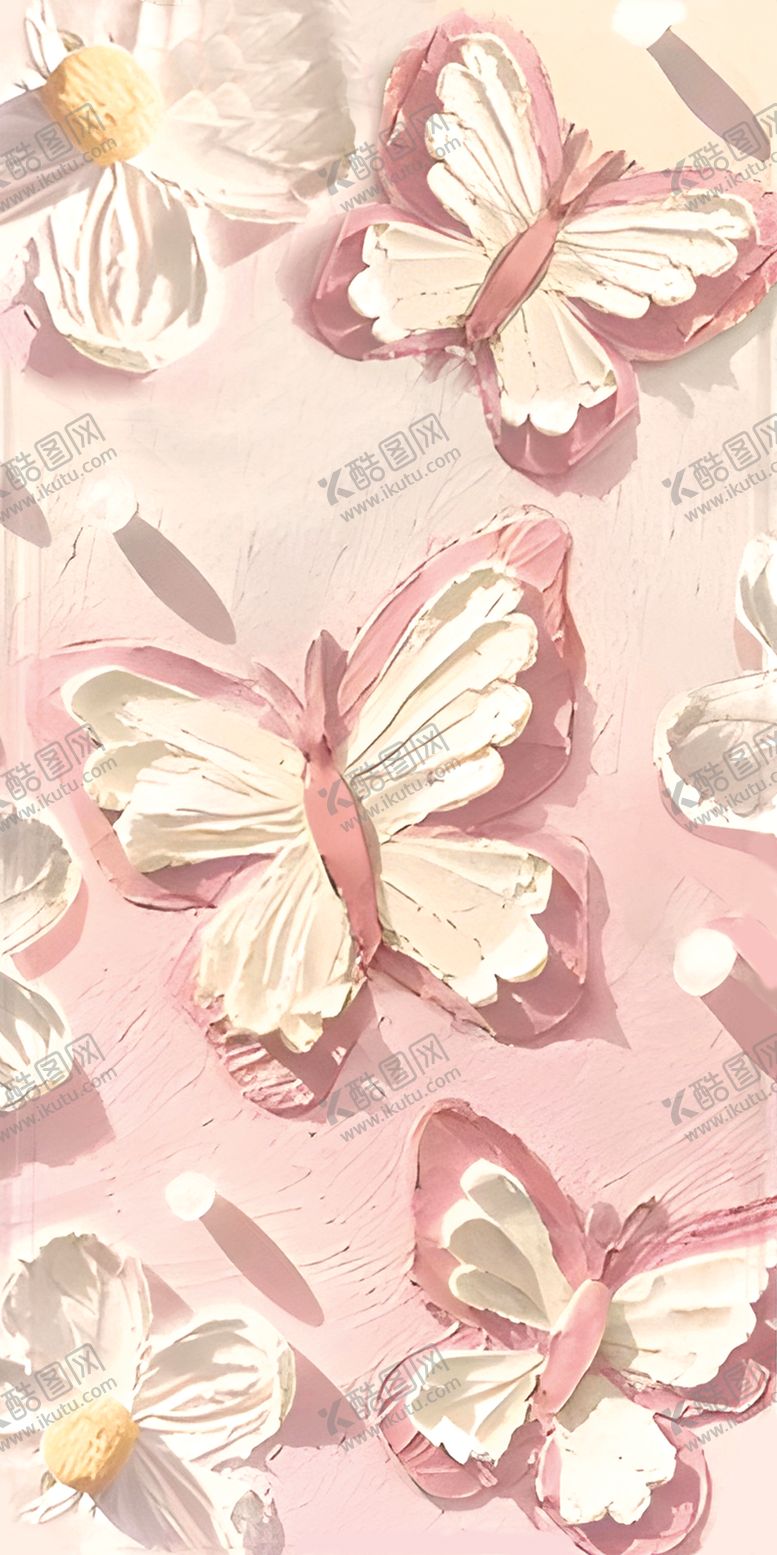 编号：25563501270644591365【酷图网】源文件下载-油画蝴蝶