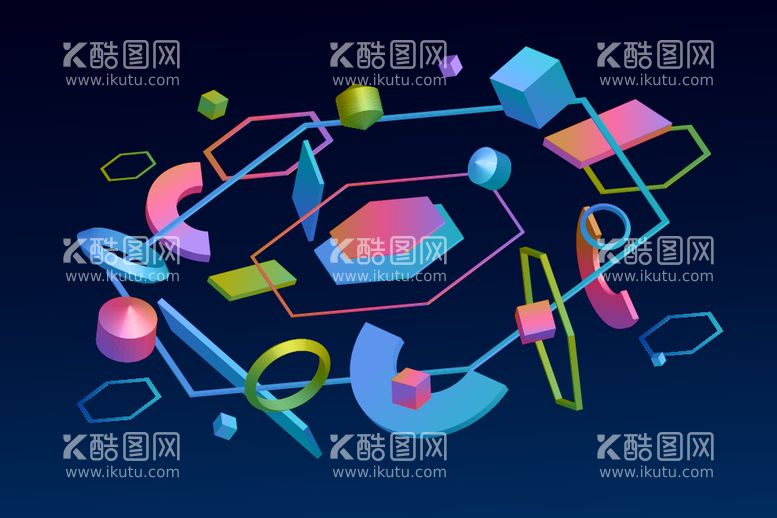 编号：47867412251740504399【酷图网】源文件下载-立体几何图形