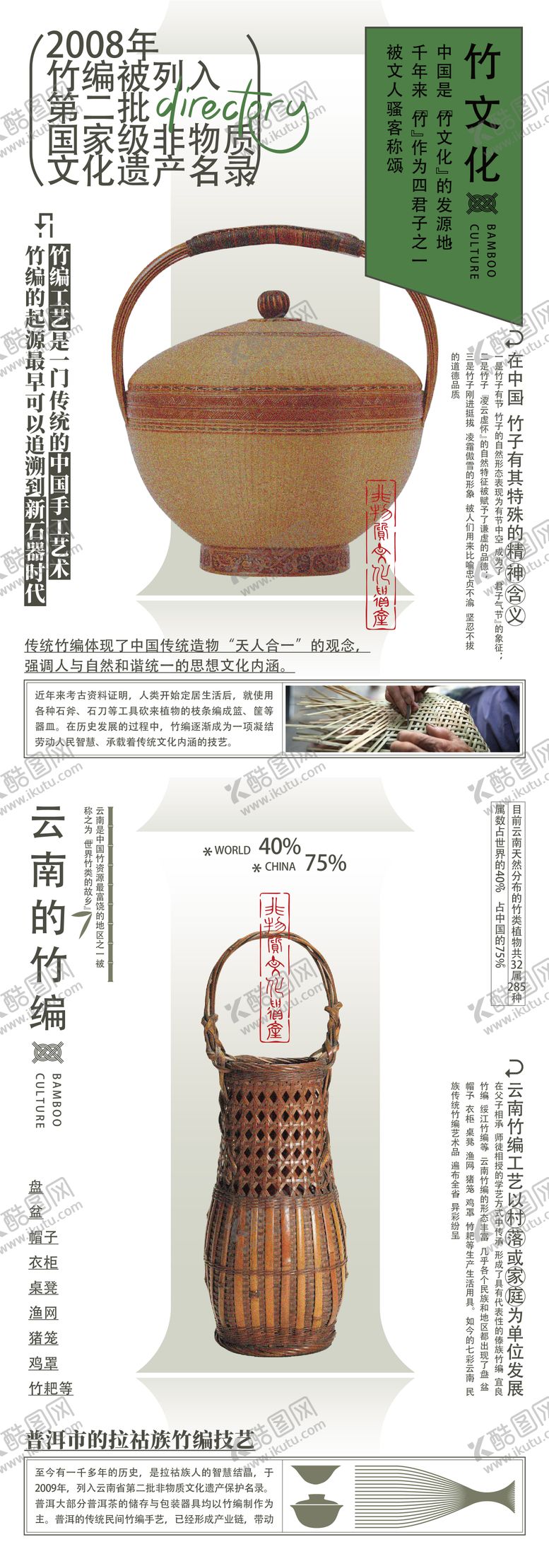 编号：65966808121516309817【酷图网】源文件下载-竹编工艺文创系列海报