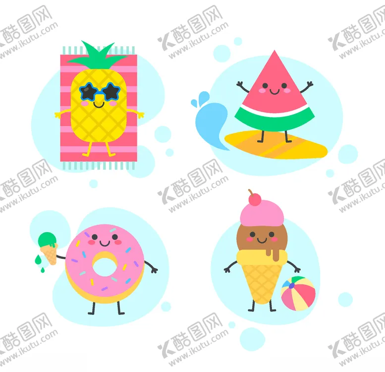 编号：30439409100001031221【酷图网】源文件下载-可爱食物