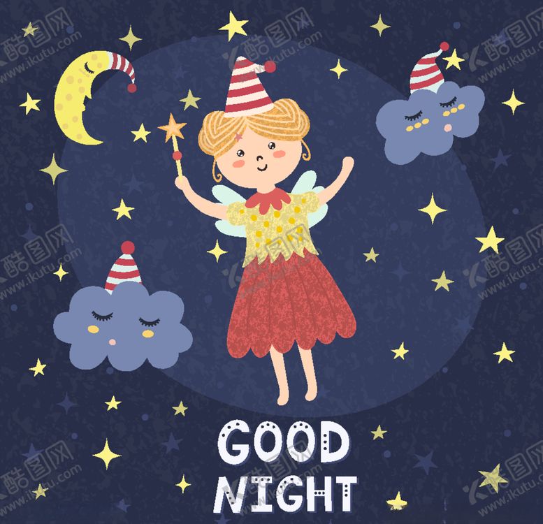 编号：81972209291706473918【酷图网】源文件下载-卡通晚安