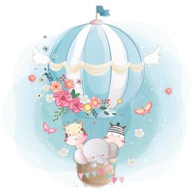 可爱动物手绘卡通头像布朗熊图案插画