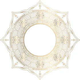 金色复古花纹透明底免抠图杂典png