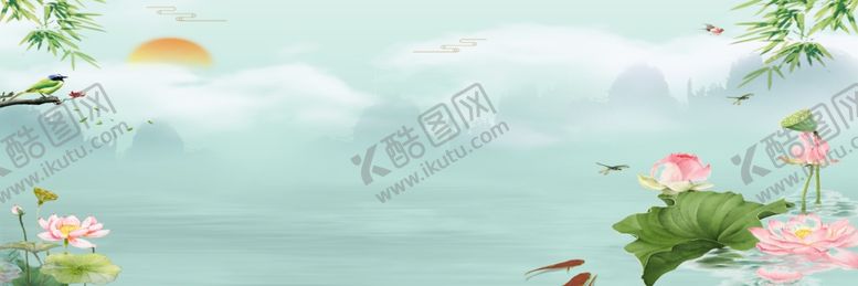 编号：22953402150716147739【酷图网】源文件下载-荷花背景