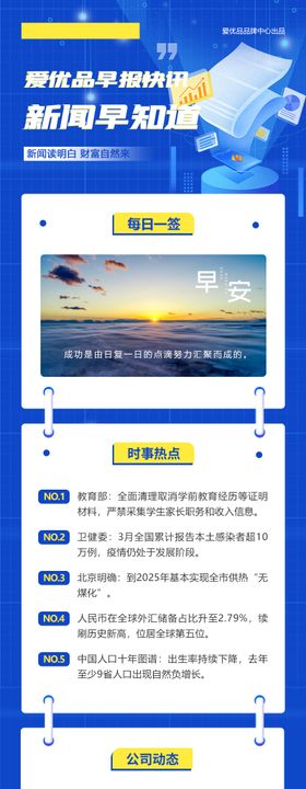 新闻资讯早报长图