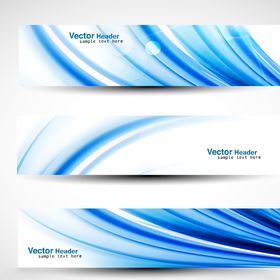 蓝白渐变动感波浪背景图